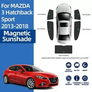 Window Sun Shade Visor Magnetic Reversible Shield Curtain For Mazda 3 Hatchback - Picture 1 of 15