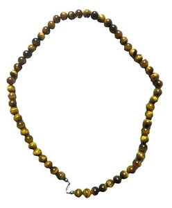 Tiger's Eye Gemstone Necklace Natural Stone Strand 242.1 ct - Picture 1 of 4