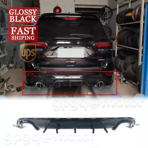 For Jeep Grand Cherokee SRT / Trackhawk 2014-21 Gloss Black Rear Bumper Diffuser - Picture 1 of 8