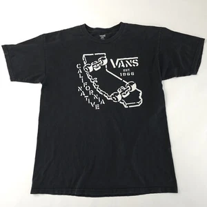 Camiseta Vans California Native Para Hombre Grande Negra Patinador Años 90 Punk Y2K Grunge 1966 - Imagen 1 de 6