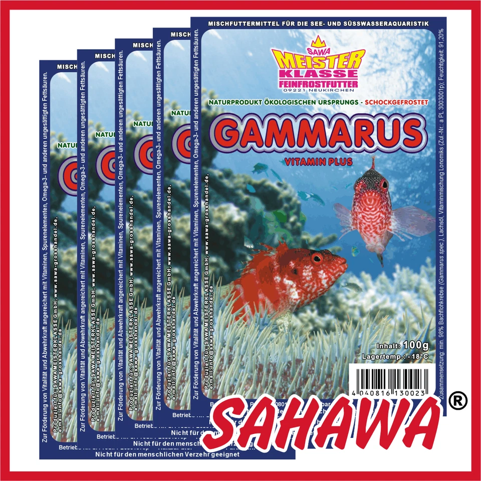 Frostfutter  Fischfutter Aquarium  5 x 100g Blister Sorte: Gammarus - Bild 1 von 1