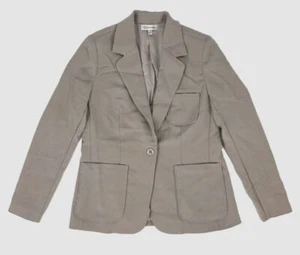 $145 Neiman Marcus Women's Gray Soft One-Button Solid Blazer Jacket Size S - Picture 1 of 2