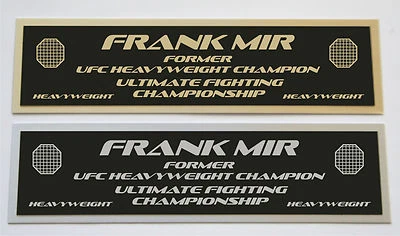 Placa de identificación Frank Mir UFC para guantes MMA firmados foto o estuche  Foto 1 de 2