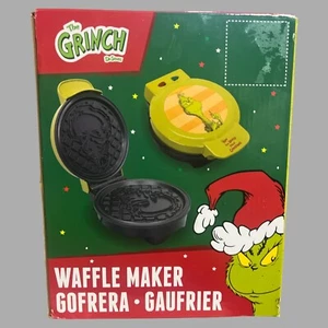 Dr. Seuss The Grinch Waffle Maker Uncanny Brands Christmas Holiday Kitchen New - Picture 1 of 4