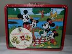 Retro Mickey Mouse Picnic Tin Metal Lunch Box 1997 Disney Collectible  New