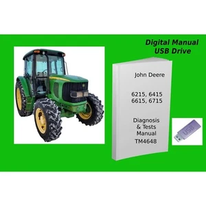 Tractores John Deere 6215 6415 6615 6715 pruebas de diagnóstico manual técnico lectura - Imagen 1 de 1