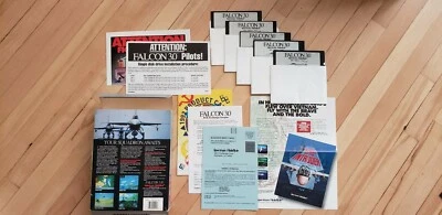 '91 Falcon 3.0 PC Flight Battle Simulator 5.25" Floppy Spectrum Holobyte DOS 5.0 - Imagem 1 de 4