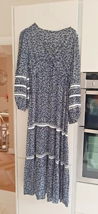 Mint Velvet, blue women's maxi dress, size 12 UK - Picture 1 of 3