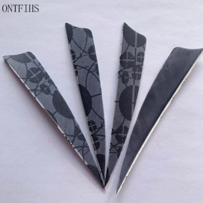 24 Pcs 4Inch Shield Archery Parts Feather Hunting Arrow Fletches Targt Pattern - Image 1 of 4