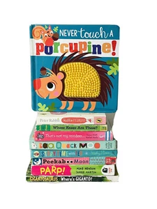Baby's Touchy-Feely Board Books - 9 Interactive Hardcover 0+ years -Accept Cond - Picture 1 of 12
