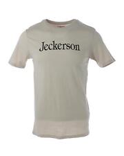Jeckerson Men's  Print Short Sleeved Round Neck T-Shirt In Beige