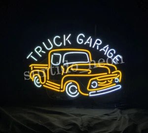 Letrero de neón de vidrio para garaje y camión para hombre cueva regalo 24"x16" - Imagen 1 de 4