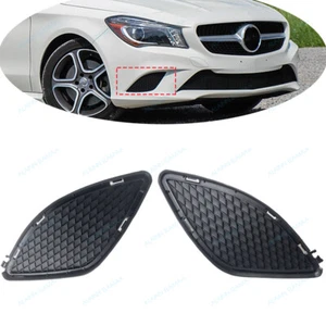 Front Bumper Side Bezel Cover Grille l For Mercedes Benz W117 CLA 2014-2016,Pair - Imagen 1 de 7