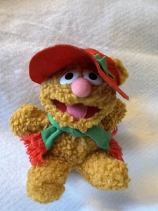 1987 Jim Henson Baby Fozzie Bear Muppet Babies Plush Stuffed Animal Toy W / Hat - Picture 1 of 9