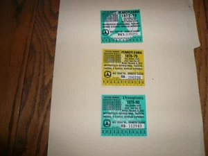1977-78 1978-79  1979-80 Pennsylvania Inspection Sticker Pa - Motorcycle - 3 Yr - Bild 1 von 1