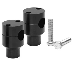 Black Motorcycle 1" 25mm Handlebar Riser Mount Clamp for Harley for Sportster UK - Picture 1 of 5