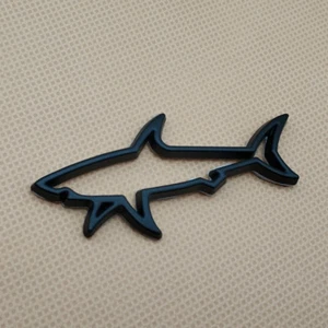 Piezas de tiburón aleta negra de metal 3D insignia automática emblema guardabarros lateral accesorios pegatina - Imagen 1 de 5