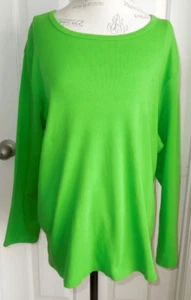 WEICHES, BEQUEMES, LEUCHTENDES GRÜN mit MONOGRAMM RALPH LAUREN LÄSSIGES OBERTEIL AUS BAUMWOLLE MIT U-BOOT-AUSSCHNITT 3XL - Bild 1 von 4