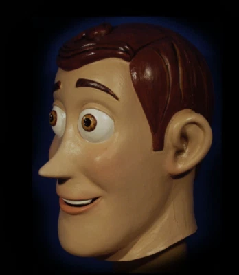 Máscara de látex Sheriff Woody Toy Story, para disfraz de película de juguete, cosplay de vaquero Foto 1 de 4