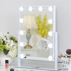 FENCHILIN Lighted Makeup Mirror Hollywood Vanity A-white 