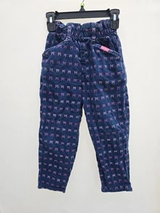 Vintage Made in the USA OshKosh Elastic Waist Pink Bows Girls Jeans 5T Denim Vtg - Picture 1 of 9