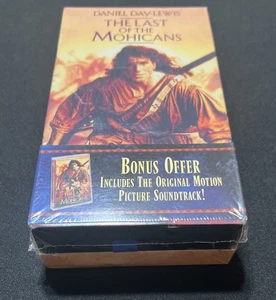 VHS The Last of the Mohicans Bonus Soundtrack New Sealed - Picture 1 of 2