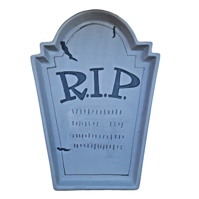 Lápida grande R.I.P plato para servir Halloween bruja gótica vampiro lápida Foto 1 de 4