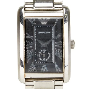 ARMANI Watches AR-1638 Quartz black dial mens 【Used】 - Picture 1 of 10
