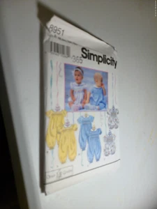 Simplicity 8951 Babies Rompers 2 lengths size A NB-18m sewing pattern - Picture 1 of 1