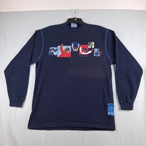Vintage FUBU Platinum Mens Long Sleeve T-Shirt Lrg Blue Fat Albert Junkyard Gang - Picture 1 of 14