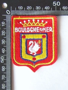 Vintage Boulogne-sur-Mer Travel Souvenir Patch Woven Cloth Sew-On Badge - Picture 1 of 1