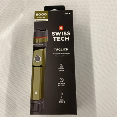 SWISS+TECH Swiss Tech Täglich Magnetic Flashlight Dust/Water Proof 5000 Lumens