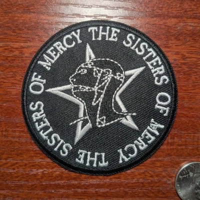 Sisters Of Mercy Patch Gothic Rock Post Punk New Wave Embroidered Iron On 3" - Image 1 of 3