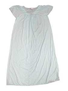 Miss Elaine Classics Flatterärmel bestickt Nylon Nachthemd Small hellblau - Bild 1 von 7