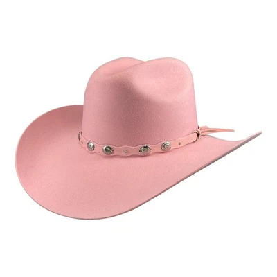 Original Tombstone 20X Sombrero de fieltro de piel de vaquero occidental estilo Denver - Rosa Foto 1 de 4
