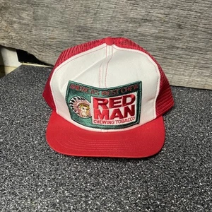 Vintage Red Man Chewing Tobacco Patch Trucker Snapback Cap Mütze Swingster - Bild 1 von 4