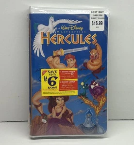 New & Sealed! Hercules Disney Store VHS 1997 Video Tape Masterpiece Hype Sticker - Picture 1 of 12