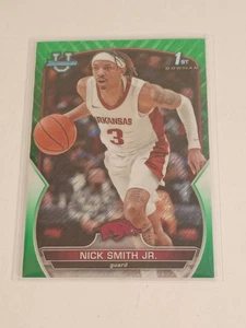 Nick Smith Jr 2022-23 Bowman U Chrome /99 Green Shimmer Card #1 LA Lakers  - Foto 1 di 3