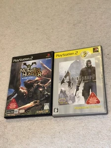 Capcom Biohazard 4 And Monster Hunter PS2 Playstation 2 Japan Japanese NTSC J - Picture 1 of 5