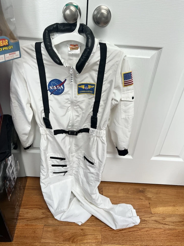 Auténtico disfraz de astronauta de la NASA de Halloween para niños talla 12-14 Foto 1 de 4