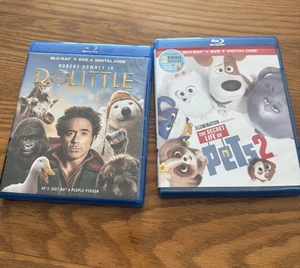 Blu-ray Movie Bundle Dolittle Secret Life of Pets 2 - Picture 1 of 1