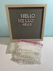 Letter Board 12 x 12 Rustic Wood Frame, 3x Letter Sets, Plastic Board - Picture 1 of 4