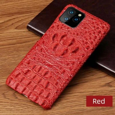 Luxury Vintage Leather 3D Crocodile Claw Pattern Case For iPhone13ProMax 12 Mini - Image 1 of 4