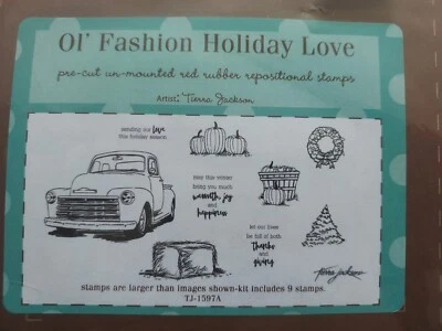 Unity Stamp Company Ol' MODA VACACIONES Amor 9 piezas conjunto de estampillas otoño NAVIDAD manualidades Foto 1 de 4