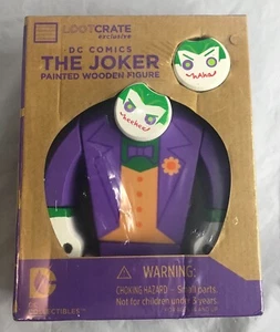 DC Comics | The Joker Painted Wooden Figure Loot Crate Exclusive New Collectable - Picture 1 of 7