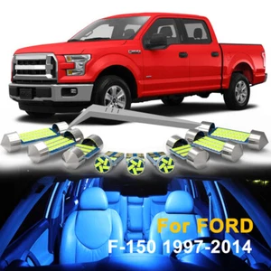 Kit de paquete 10x luces domo interiores LED azules para Ford F-150 1997-2014 + HERRAMIENTA - Imagen 1 de 11
