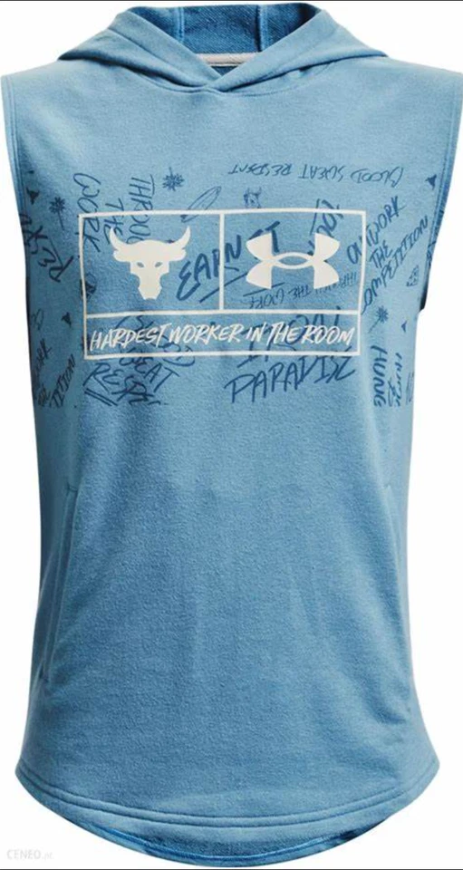 NEW Under Armour Boys Youth Project Rock Rival Terry Sleeveless Hoodie Large - Image 1 of 1