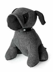 TELA AZUL CAÑÓN DIAMANTE GRIS Y NEGRO MAX PERRO TOPE DE PUERTA PONDERADA - Imagen 1 de 2
