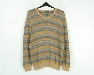 LYLE & SCOTT Hombres L Cuello en V Suéter 100% Algodón Peinado Pullover Jersey Tejido Top Foto 1 de 4