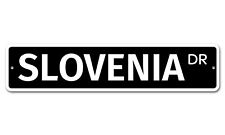 7455 SS Slovenia 4" x 18" Novelty Street Sign Aluminum